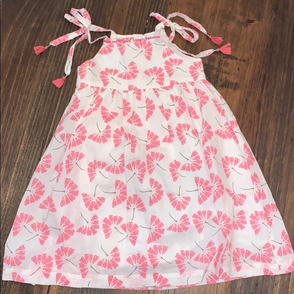 Almirah Bohemian Palm Leaf Print Dress w/ Tassels